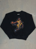 Black Crewneck with Basketball Man Patchwork