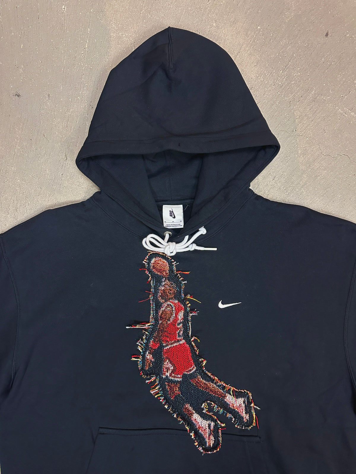 Black Crewneck with Basketballl Man Patchwork