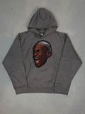 Grey Hoodie with Basketball Man Patchwork