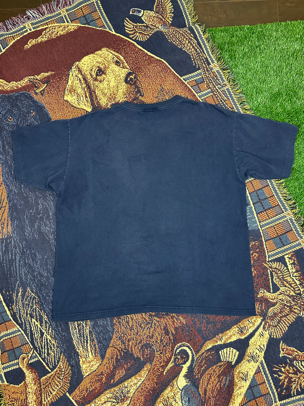 Reebok Vintage Tee with Basketball Man Patchwork