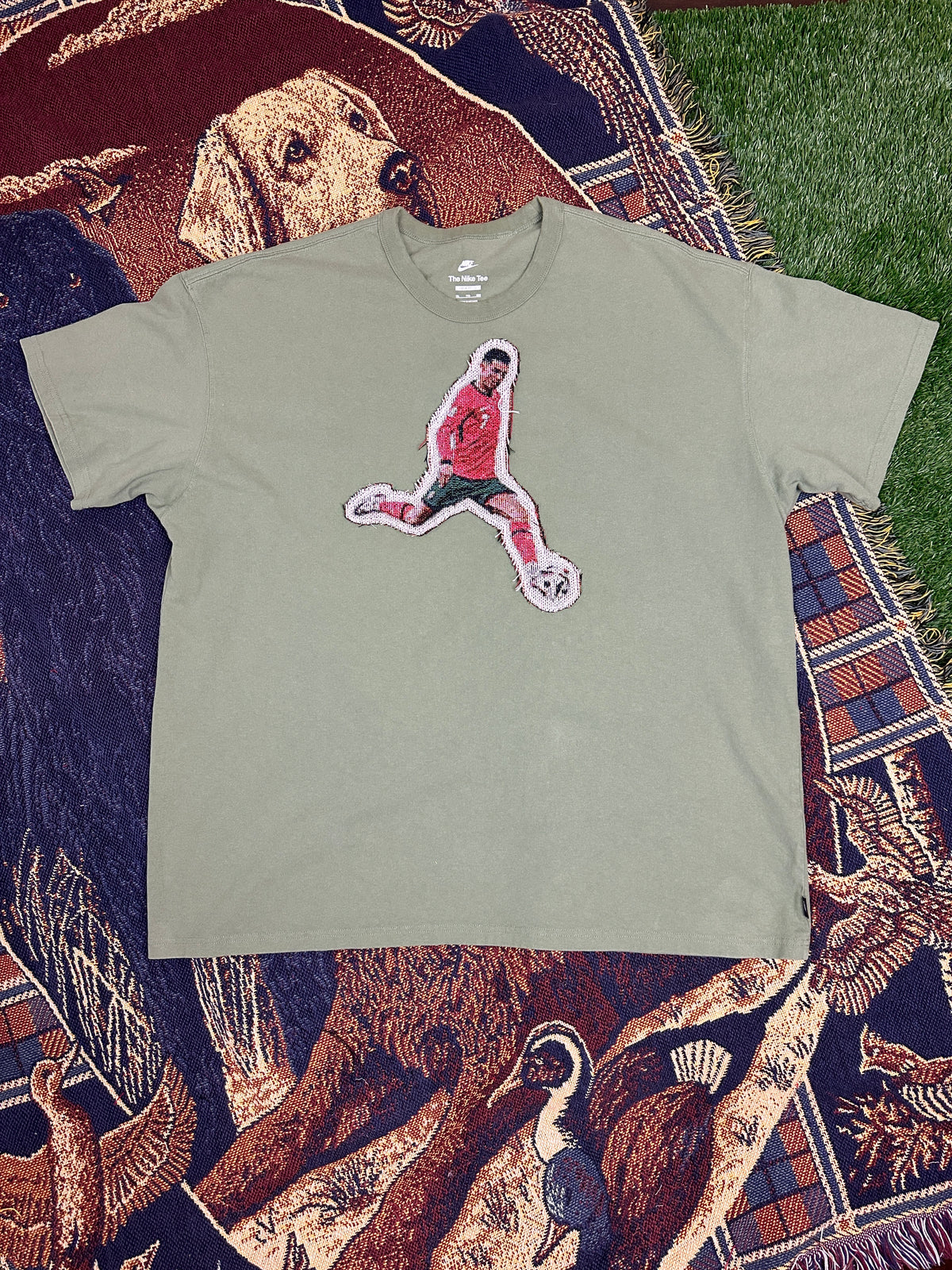 Nike Tee with Soccer Man Patchwork