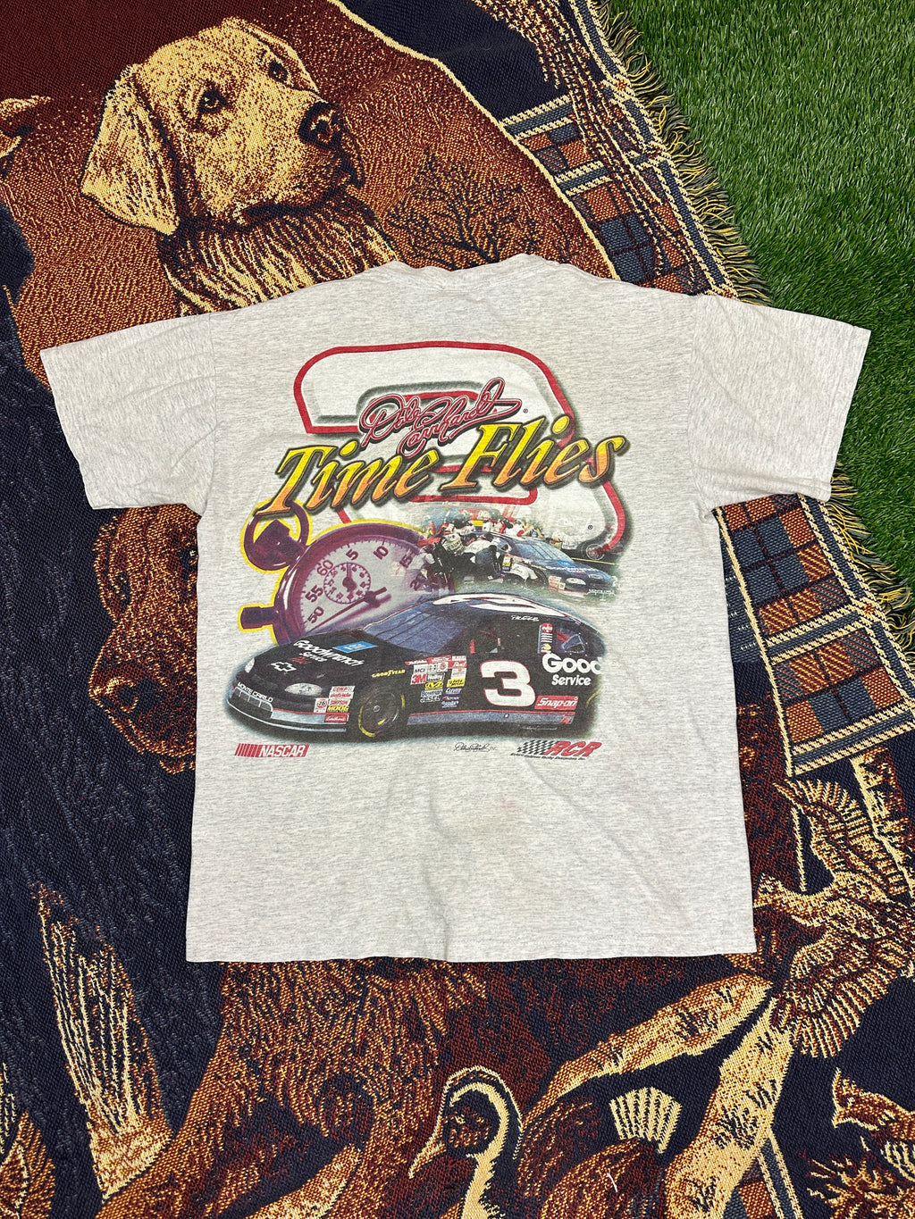 Nascar Vintage Tee with Basketball Man Patchwork
