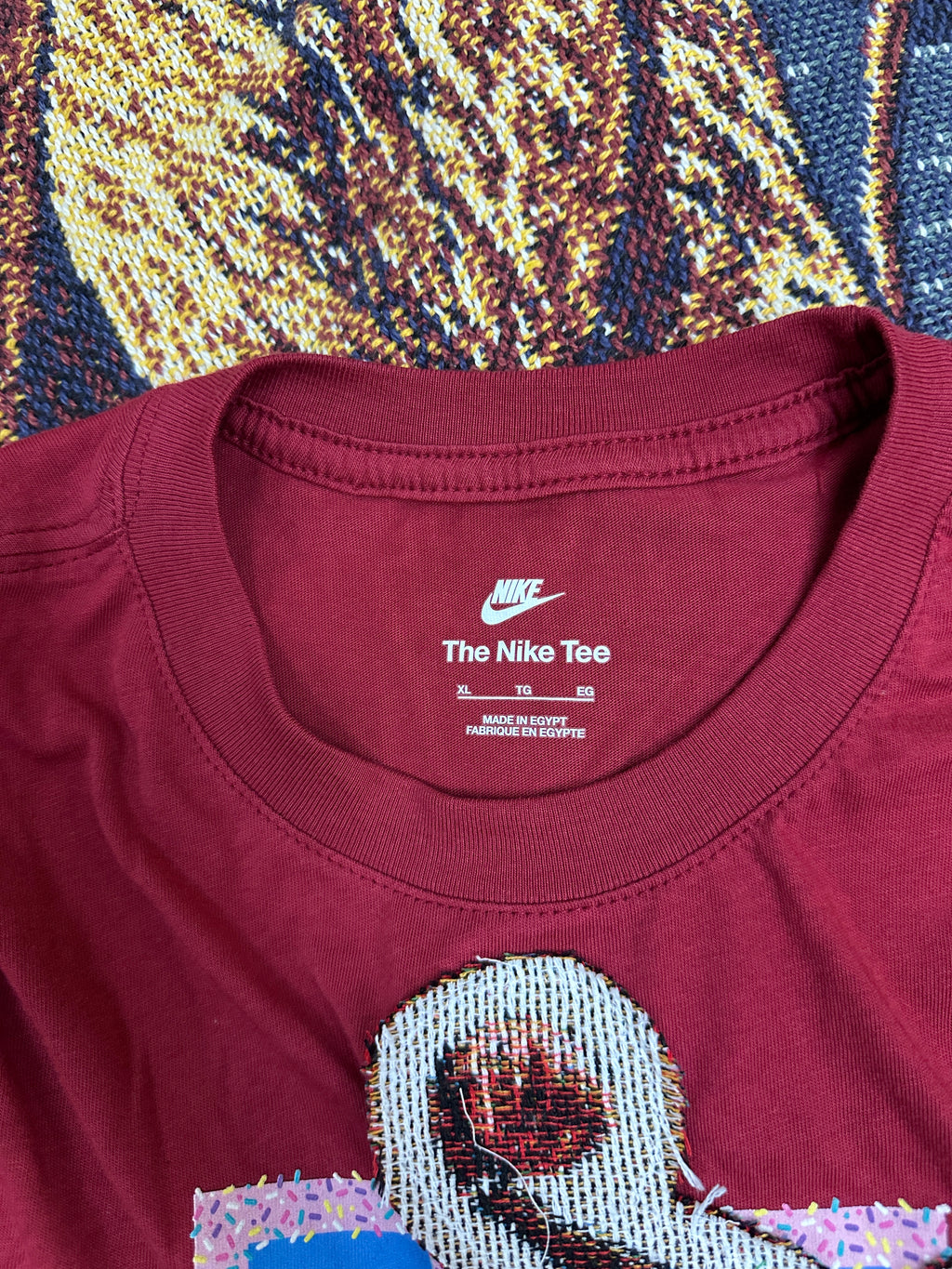 Nike Tee with Baskerball Man Patchwork