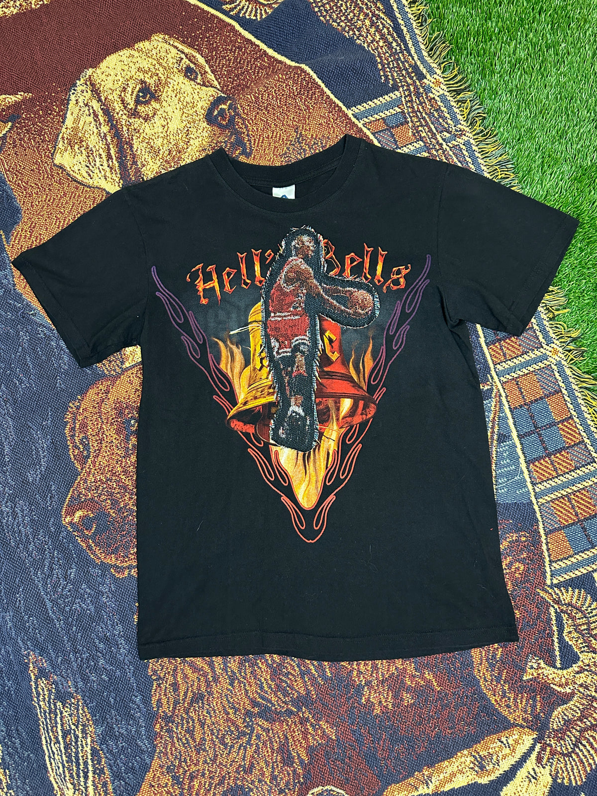 ACDC Vintage Tee with Basketball Man Patchwork