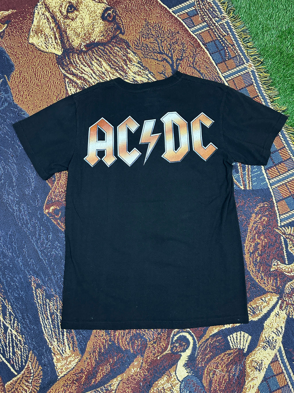 ACDC Vintage Tee with Basketball Man Patchwork