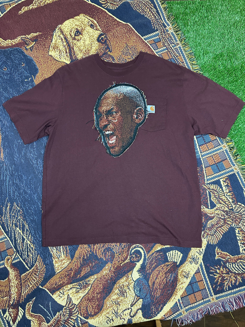 Carhartt Vintage Tee with Basketball Man Patchwork