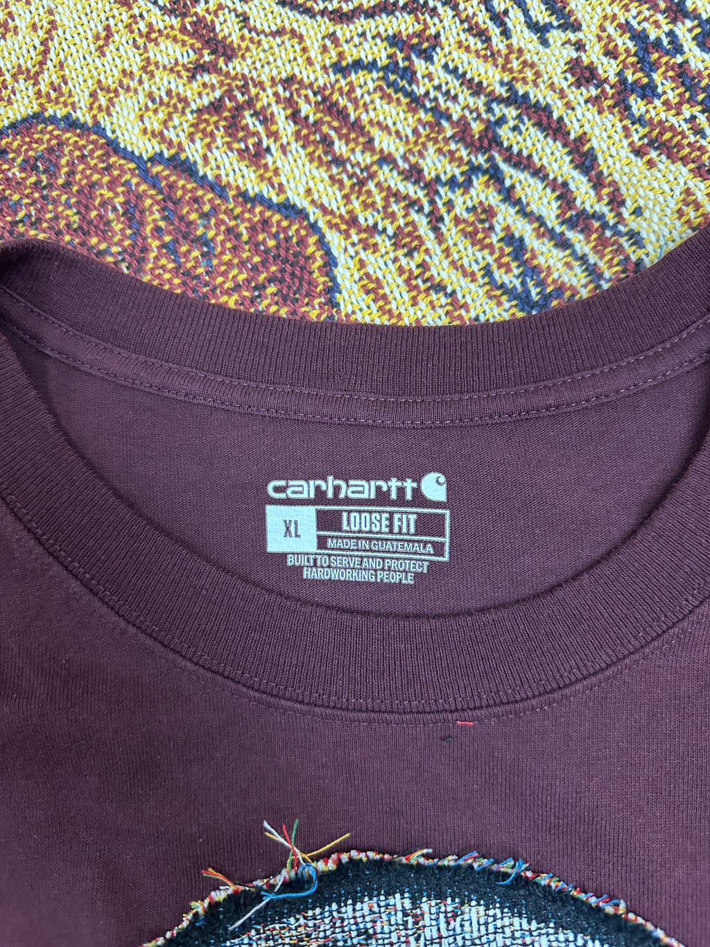 Carhartt Vintage Tee with Basketball Man Patchwork