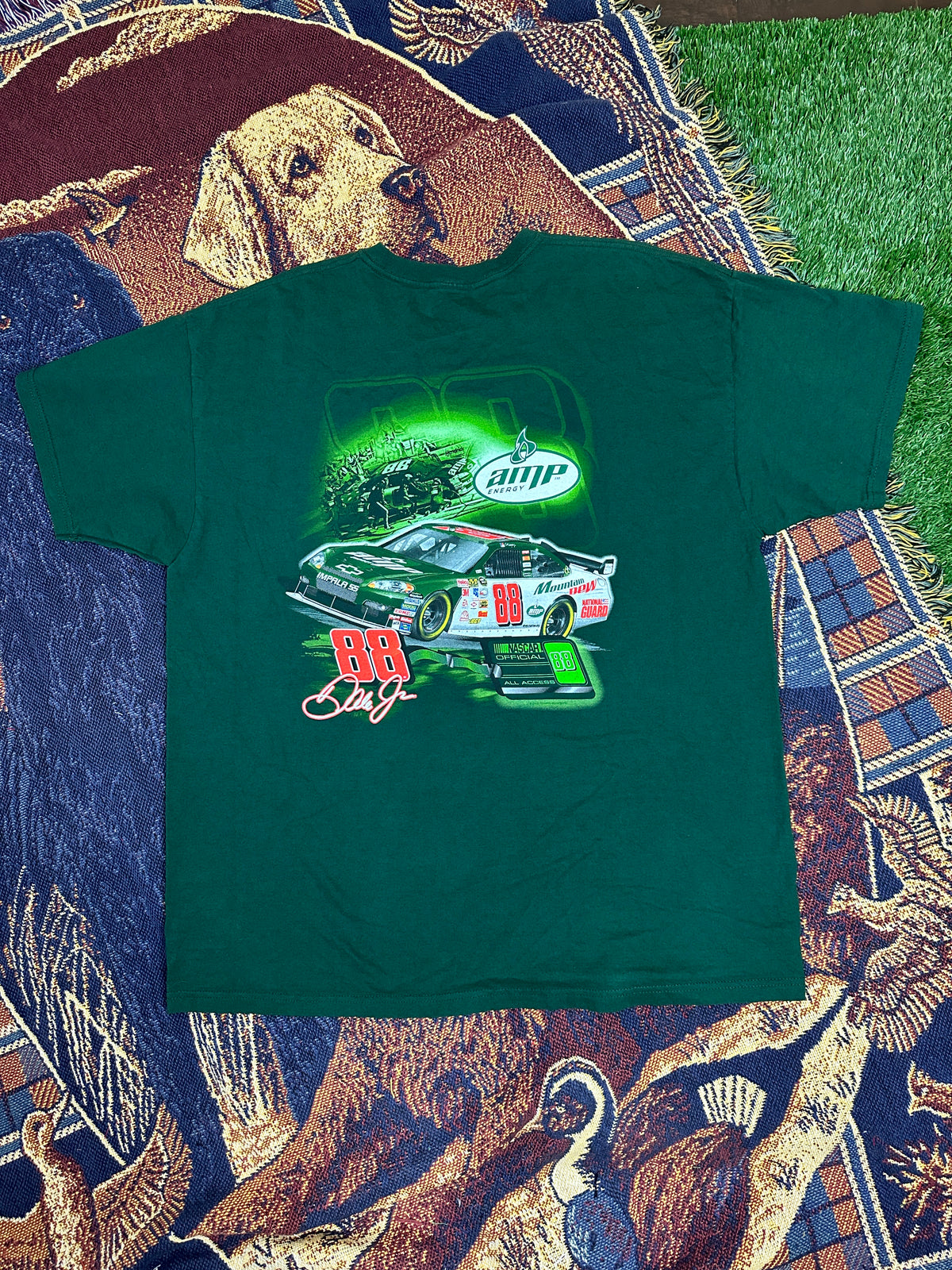 Racing Tee Vintage with Basketball Man Patchwork