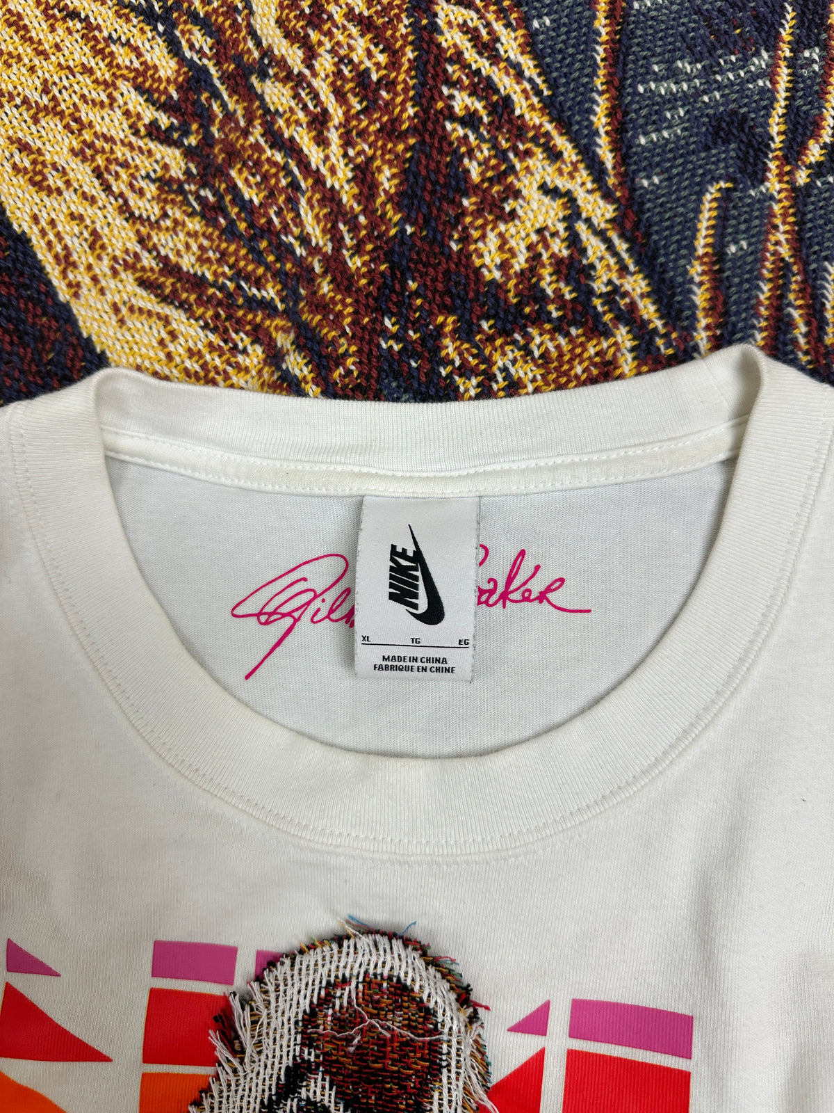 Nike Tee Used with Basketball Man Patchwork