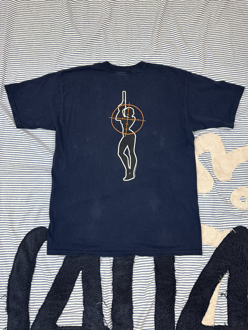 Danger Girl Vintage Tee with Basketball Man Patchwork