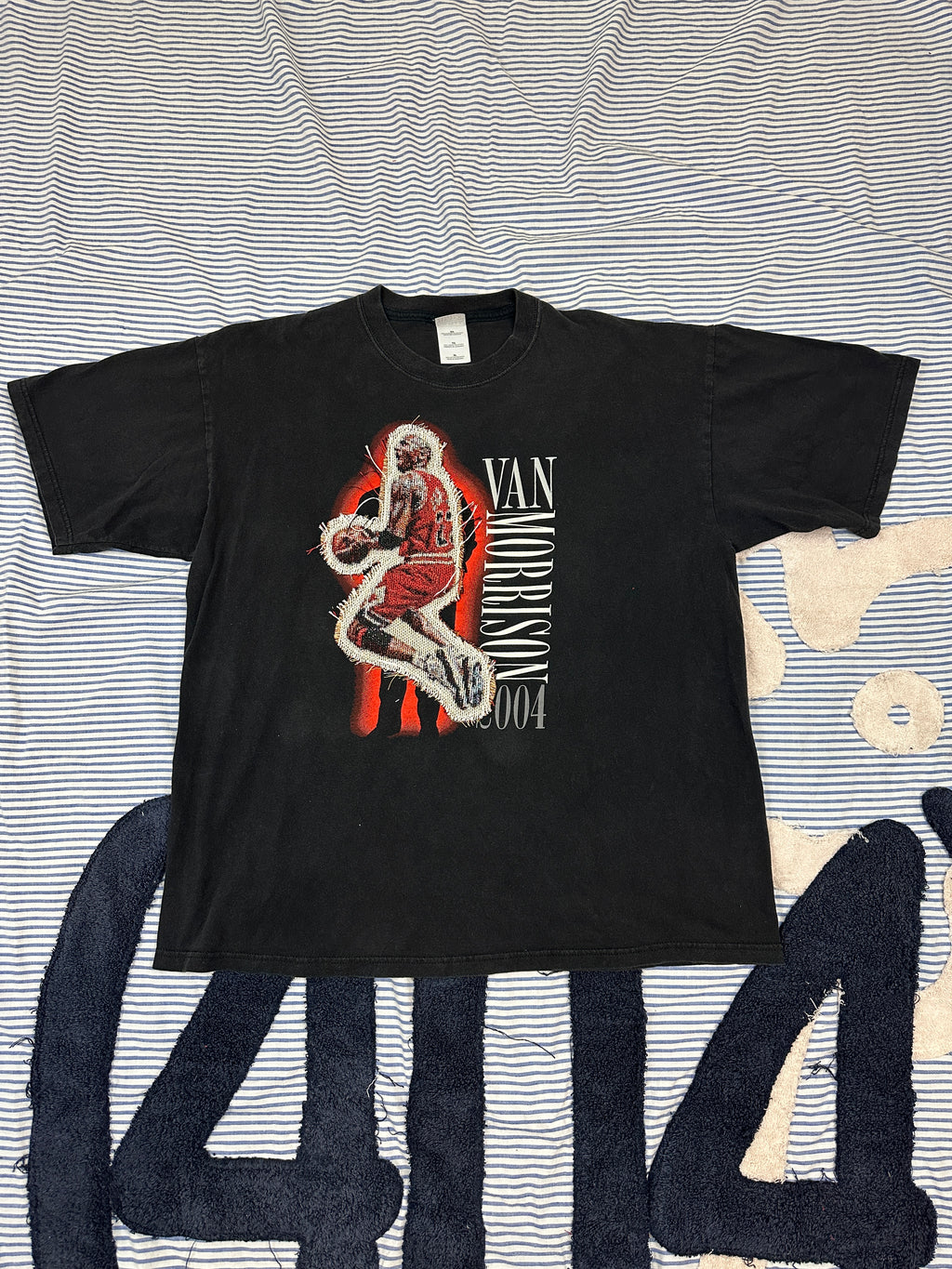 Morrison Vintage Tee with Basketball Man Patchwork