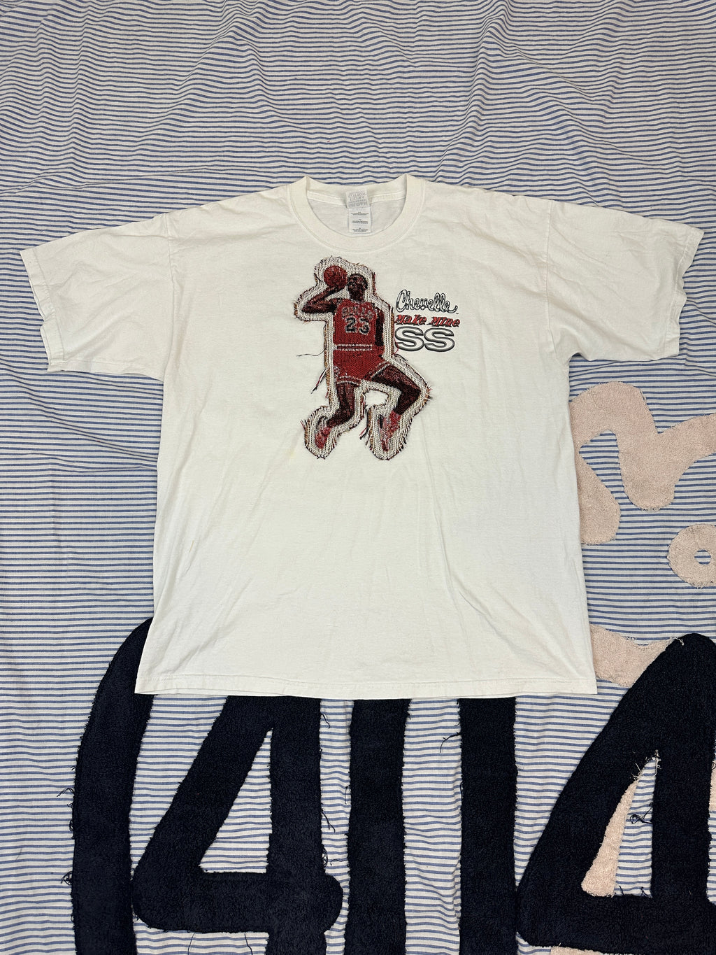 Chevelle Vintage Tee with Basketball Man Patchwork