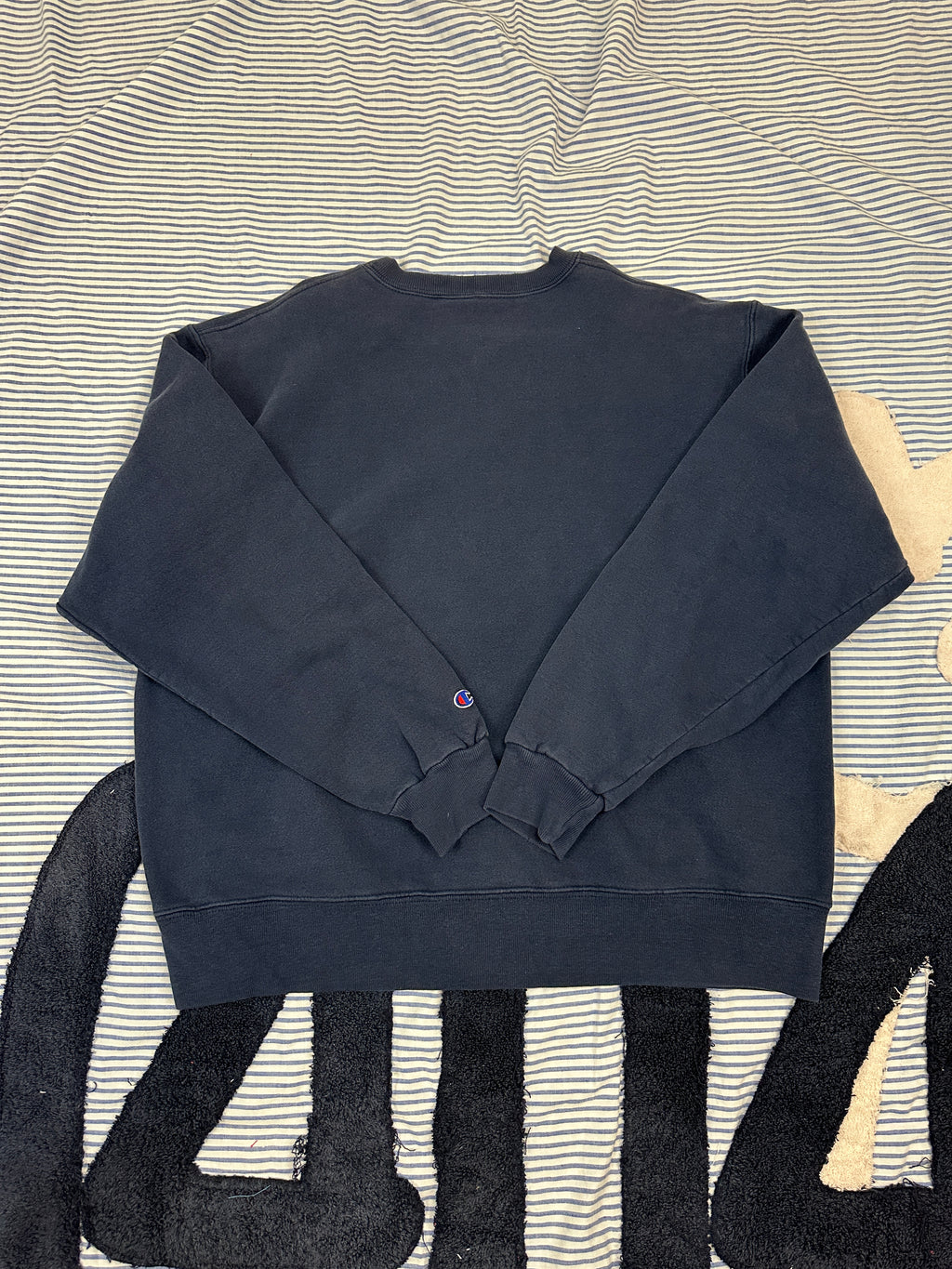 Champion Vintage Crew with Basketball Man Patchwork