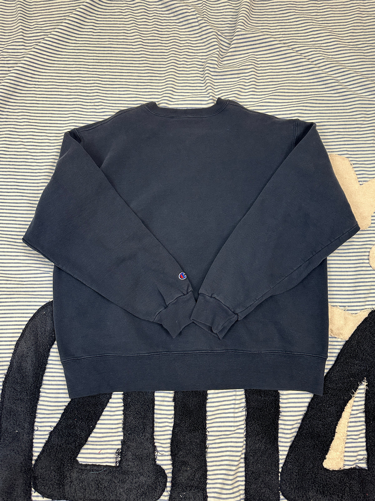 Champion Vintage Crew with Basketball Man Patchwork
